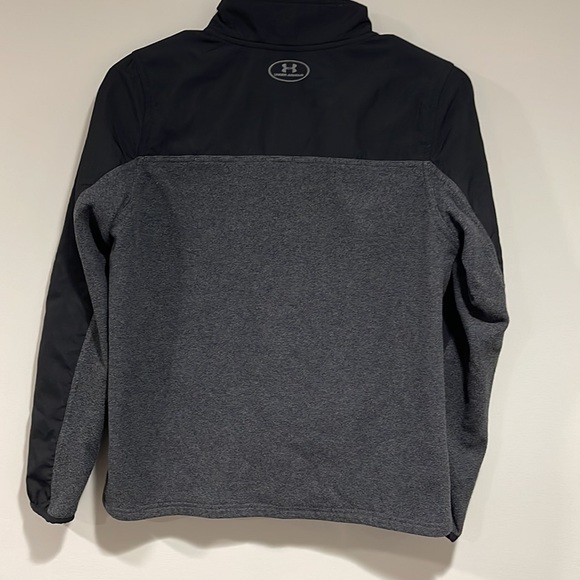 Under Armour charcoal grey fleece 1/4 zip pullover boys size Large - Picture 3 of 6